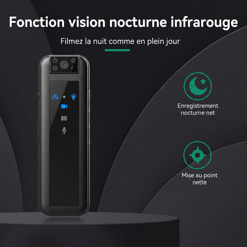 Fonction vision nocturne infrarouge de la dashcam DashProuve